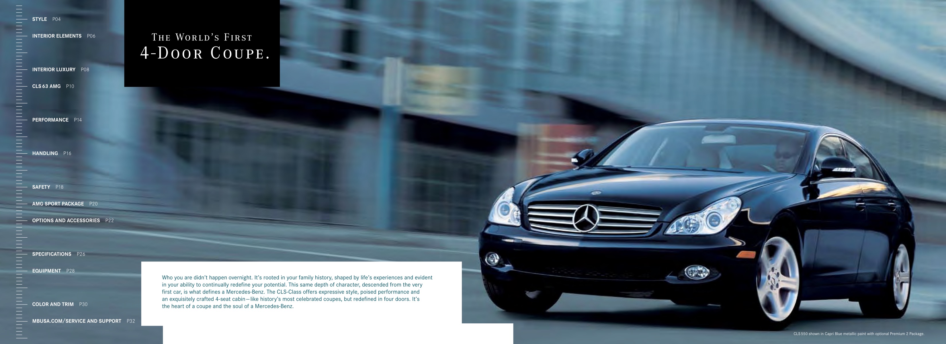 2007 Mercedes-Benz CLS-Class Brochure Page 1